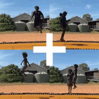 Looping grid montage of the Jumping the Gap program at Gäwa Christian School